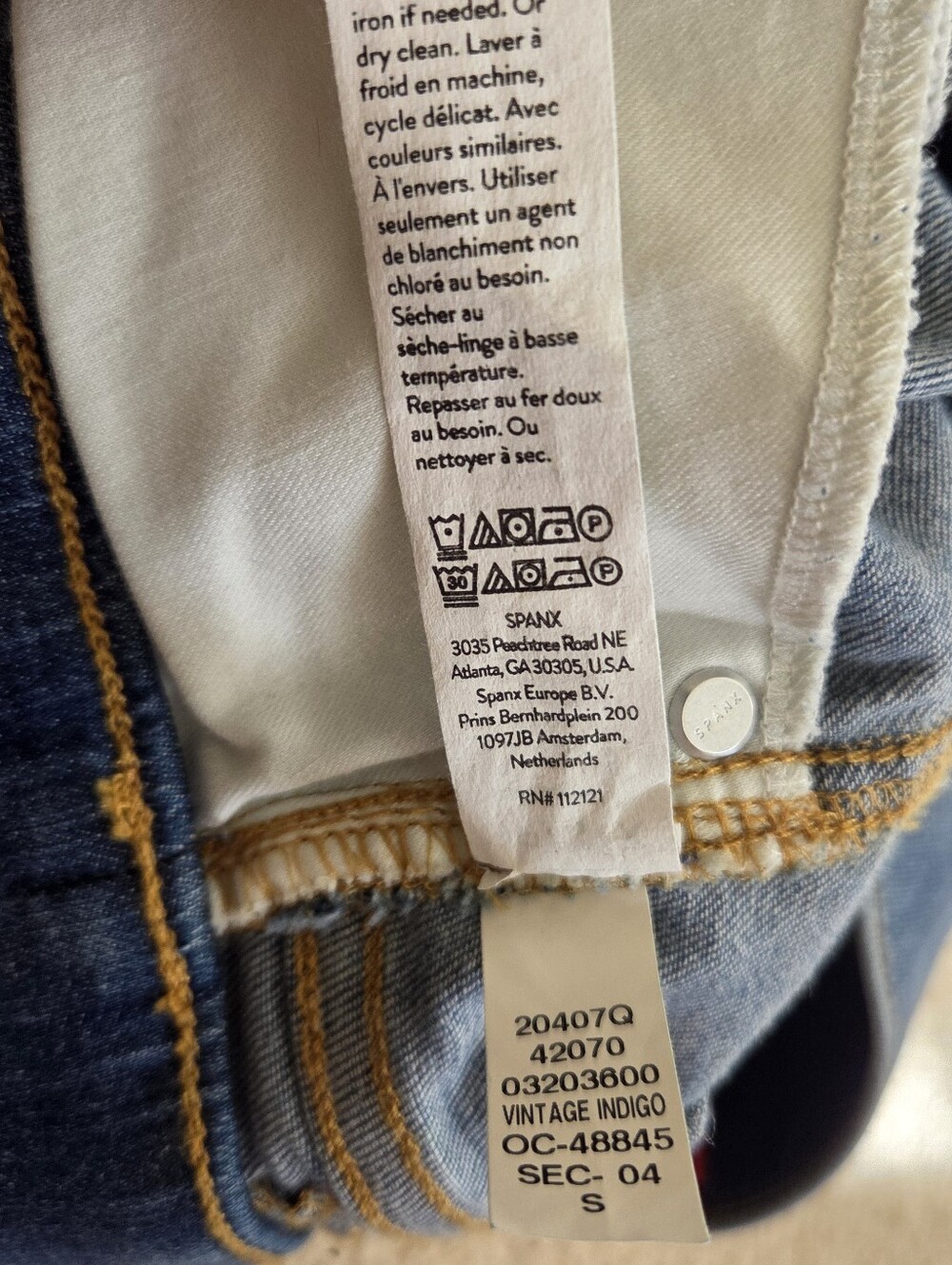 SPANX Vintage Indigo Skinny Jeans - Blue Size Petite S - Picture 6 of 7